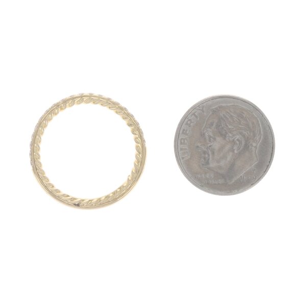 David Yurman Eden Partway Eternity Diamond Wedding Band - Yellow Gold 18k Size 6 - Picture 4 of 6